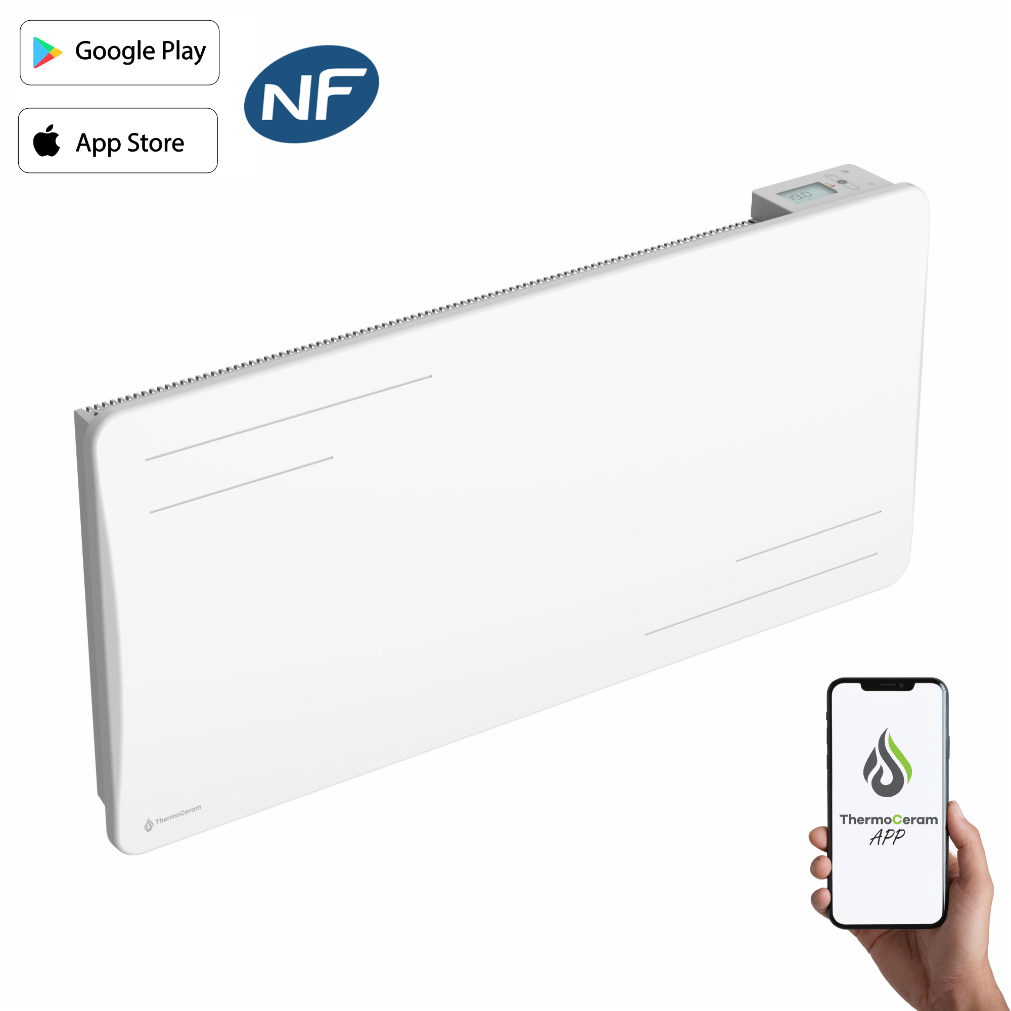 Grzejnik elektryczny ceramiczny 2000W WiFi Alice biały