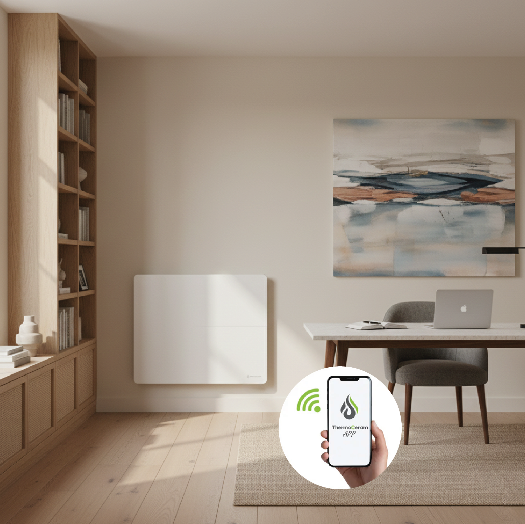 Grzejnik elektryczny WiFi dualny system 1000W Molia