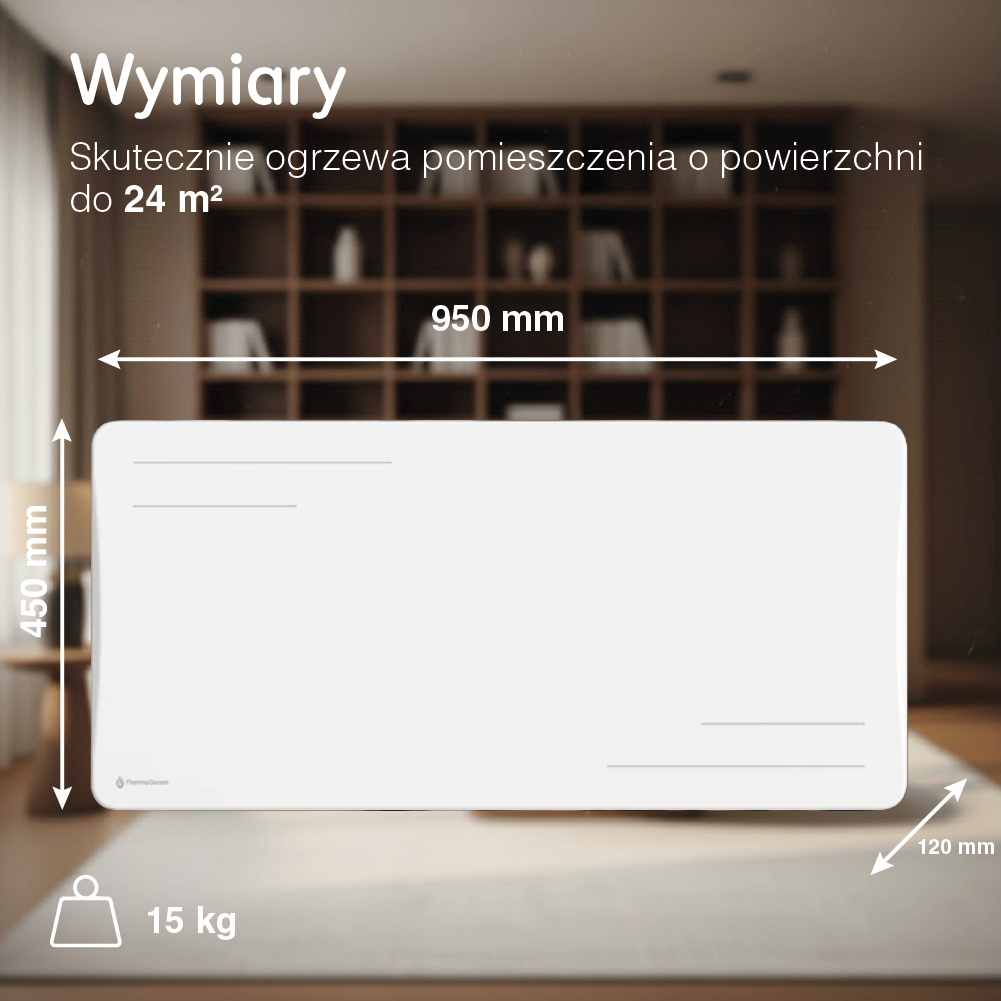 Grzejnik elektryczny ceramiczny 2000W WiFi Alice biały