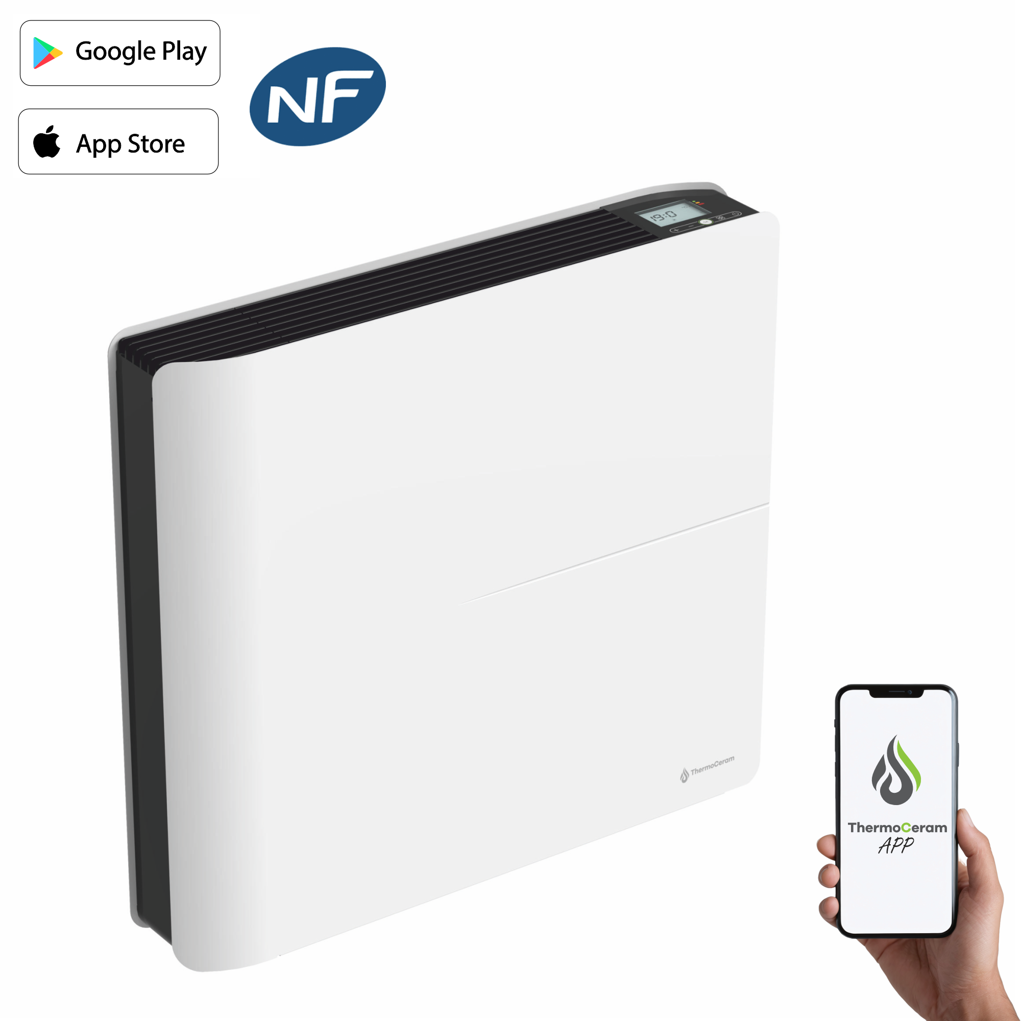 Grzejnik elektryczny WiFi dualny system 1000W Molia