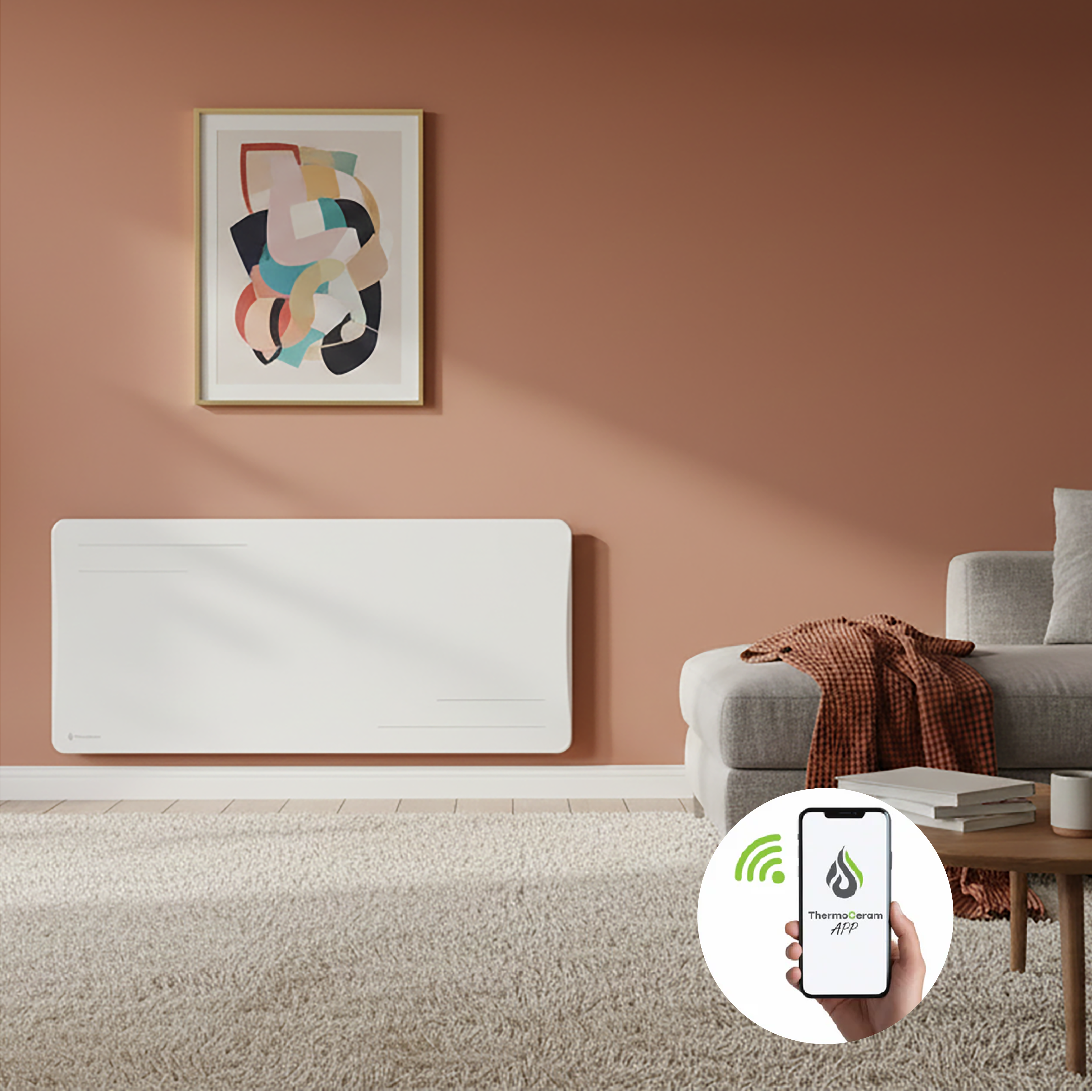 Grzejnik elektryczny ceramiczny 2000W WiFi Alice biały