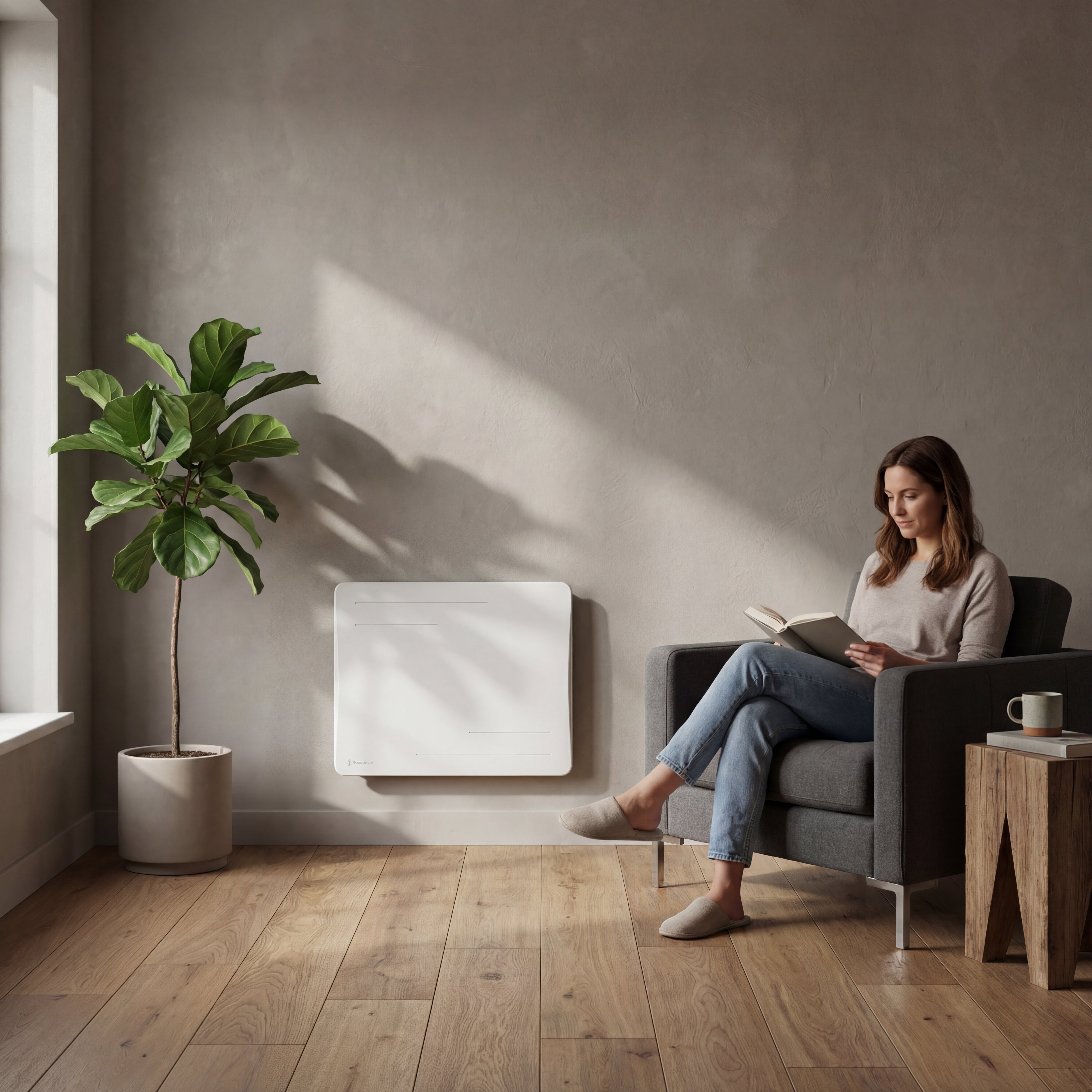 Grzejnik elektryczny Alice 1000 W z suchą bezwładnością ceramiczną, poziomy, biały